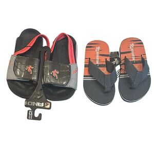 2 Pair Of Boys Flip Flops / Sandals Revolution And And1 Shoes Kids Size 11/12